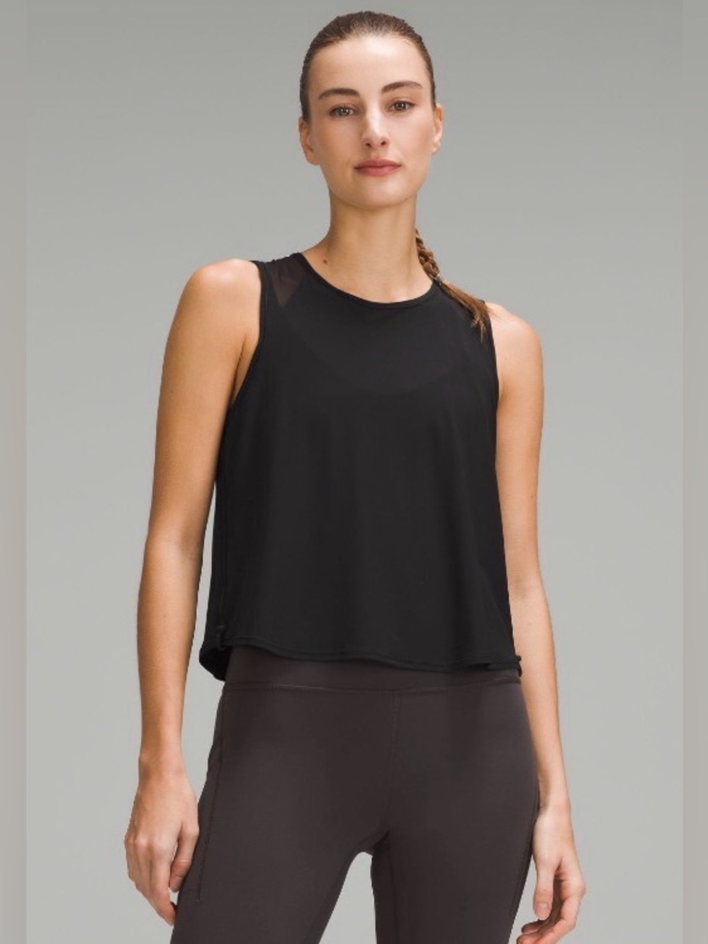 Lululemon Sculpt Cropped Tank Top *Cinch Black Sz 10!